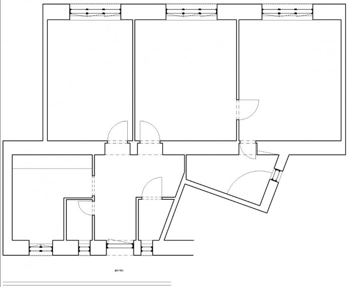Apartment Bratislava, původní půdorys, Branislav Bolco