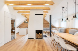 Konírna - interiér jednoho z apartmánů, Marco Maio Architects. Foto