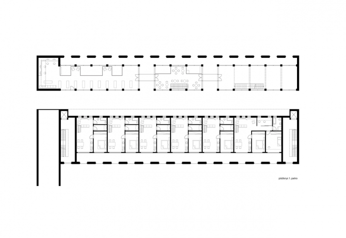 Jiří Valenta, Bytový dům / Hrádek nad Nisou, půdorys 1. NP - foto