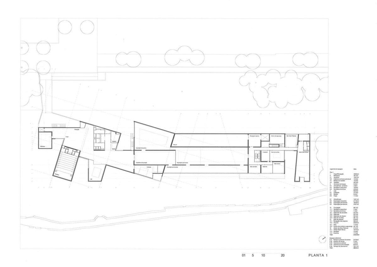 Álvaro Siza 2 - Arquitecto, Muzeum současného umění pro nadaci Nadira Afonsa, 2.NP, výkres