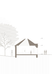 Příčný řez (Smuteční síň ve Vimperku, Jakub Vašek)