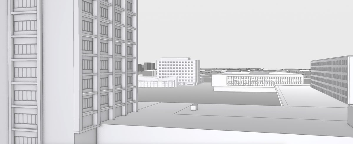 Následně si každý ze studentů vybral jeden objekt pro podrobnější zpracování na úrovni detailu LOD 3 (CityGML)