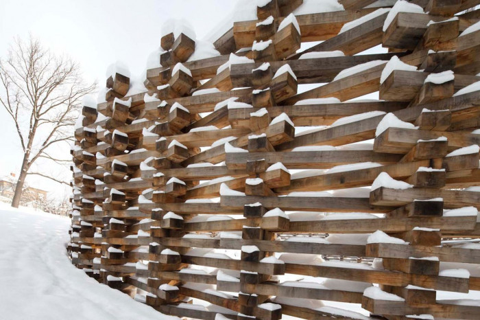 třiarchitekti, Letní scéna AmFík, detail hrazení – foto