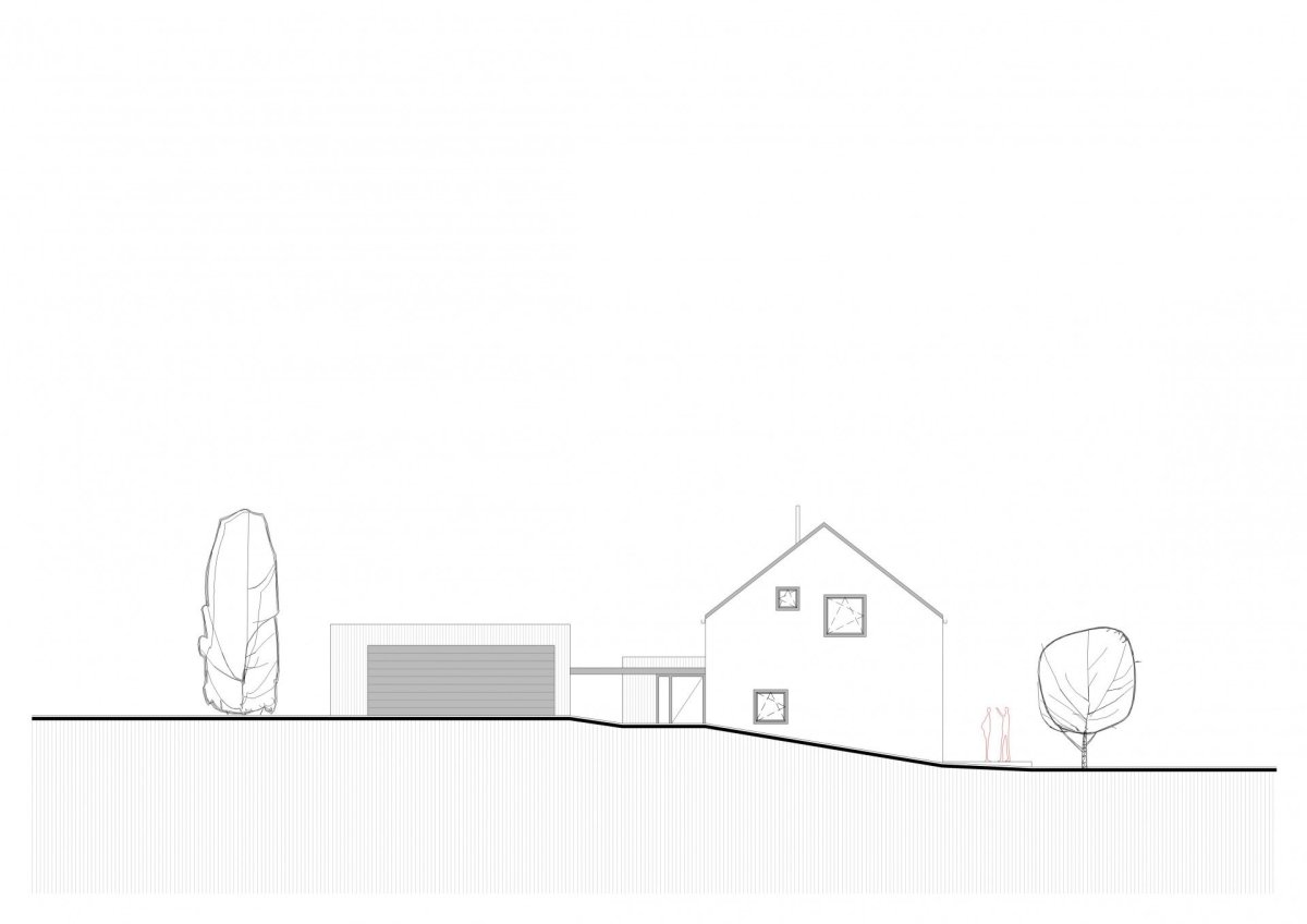 Rodinný dům na Brněnsku, FRIS architekti, pohled severní