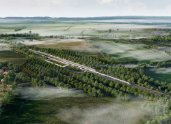 Terminál vysokorychlostní tratě na Kolínsku