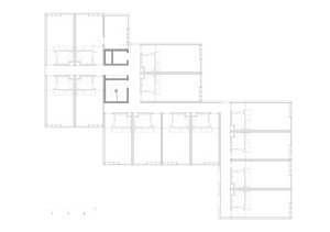 PPA Architectures, 50 Modular Timber Apartments, půdorys běžného patra - foto