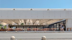 Okolí bylo sjednoceno, nové prvky kontrastují s historickými. (Gruž Market v Dubrovníku, studio ARP / Peračić-Veljačić)
