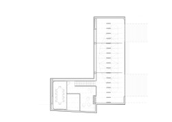 Půdorys galerie (Kanceláře Deveron v Blueriot; CISARSTUDIO)