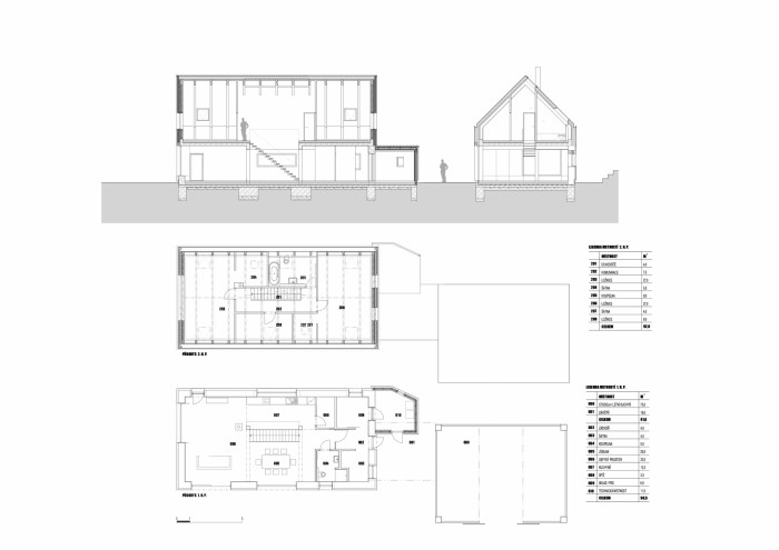 Rodinný dům Maxičky, 3+1 architekti, výkresy