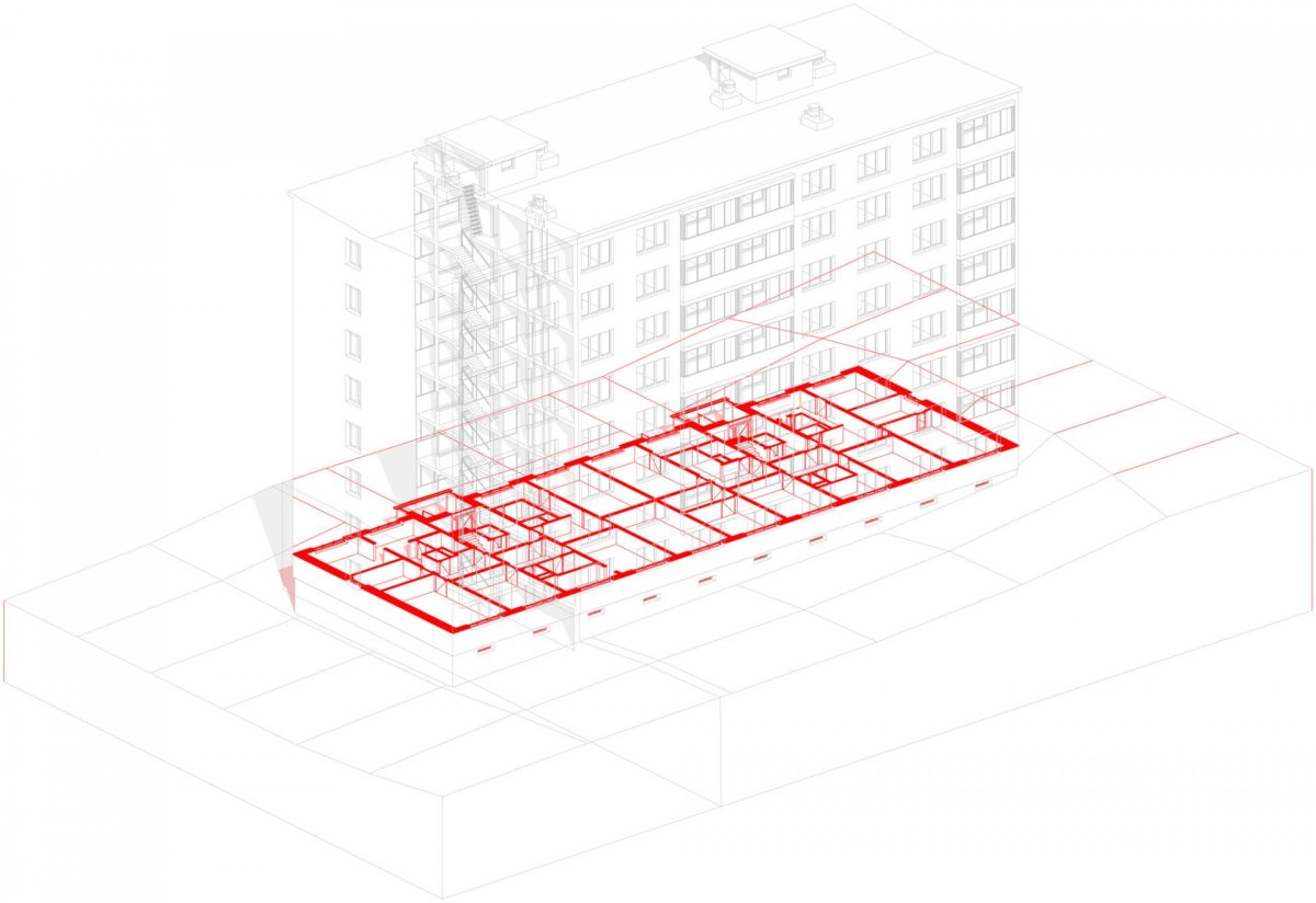 Ukázka vizualizace (interpretace) informačního modelu stavby formou 3D dokumentu a následné koláže tří axonometrií ze stejného stanoviska, pouze s různě nastavenými parametry. 3D dokument je generován přímo z 3D/BIM modelu, všechny změny v něm provedené se okamžitě projeví i v tomto grafickém výstupu. - zdroj foto