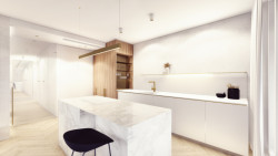 Interiéry bytů v rezidenci U Milosrdných od studia KarlinBlok