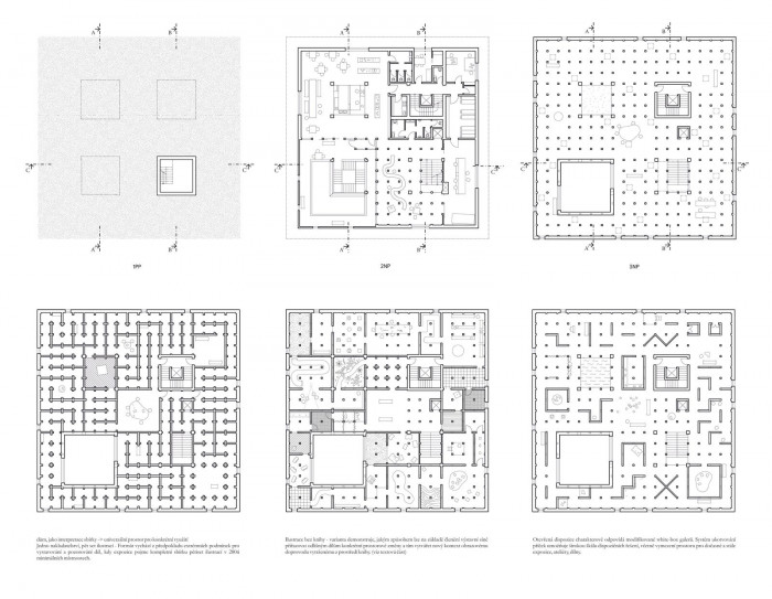 Šimon Marek, Galerie dětské Ilustrace Otakara Božejovského, půdorysy objektu galerie – foto