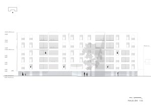 Pohled jižní - architektonické návrhy řešení v průběhu projekční přípravy