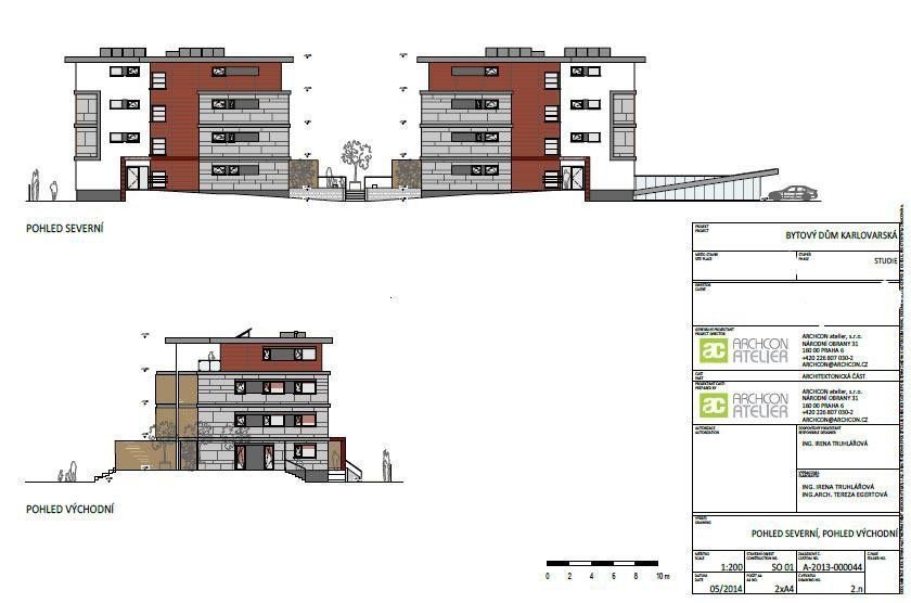 ARCHCON atelier, Pasivní bytové domy na Bílé Hoře - pohledy