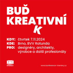 7. listopadu proběhne v sále Rotunda na BVV v Brně konference INTERIÉRY.