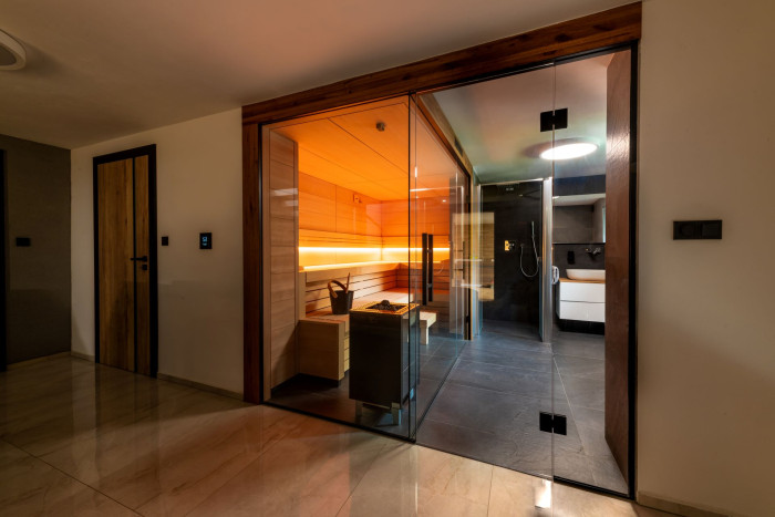 Sauna TAO designové řady Trust v privátním wellness