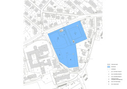 Situace (Rekonstrukce areálu vodojemů na Žlutém kopci v Brně, David Prudík architekti)