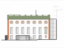 Severní pohled na fasádu silocentrály