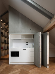 Pohled do podkroví (Rekonstrukce chalupy Borová Lada; Studio Plyš)