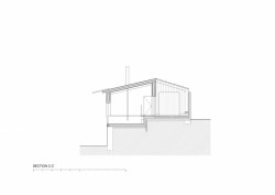 Dům za zdí, řez, Mjölk architekti