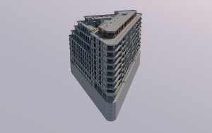 Polyfunkční dům Harfa Design Residence, výstupy z programu Allplan