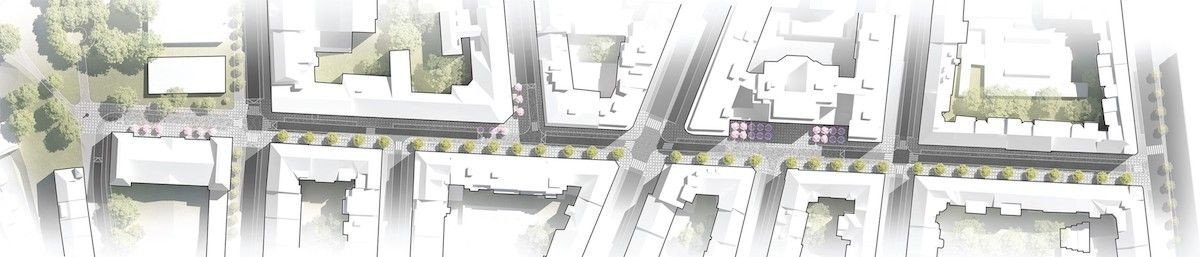 Hlavatí architekti, návrh revitalizace ulice Františka Křižíka v Praze, 1. místo v soutěži