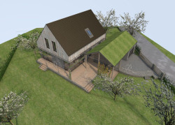 ARCHCON atelier, Dům na větrném kopci, vizualizace - foto