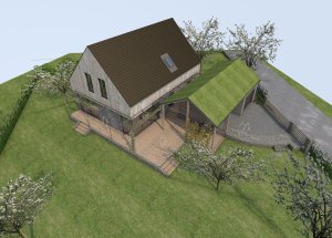 ARCHCON atelier, Dům na větrném kopci, vizualizace - foto