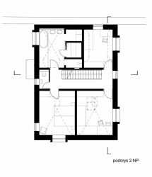 ov-a, Dům pro volný čas Sušice, půdorys 2. NP – foto