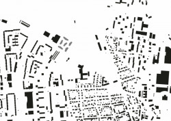 Bytové domy 4 Dvory, Malý Chmel, schwarzplan