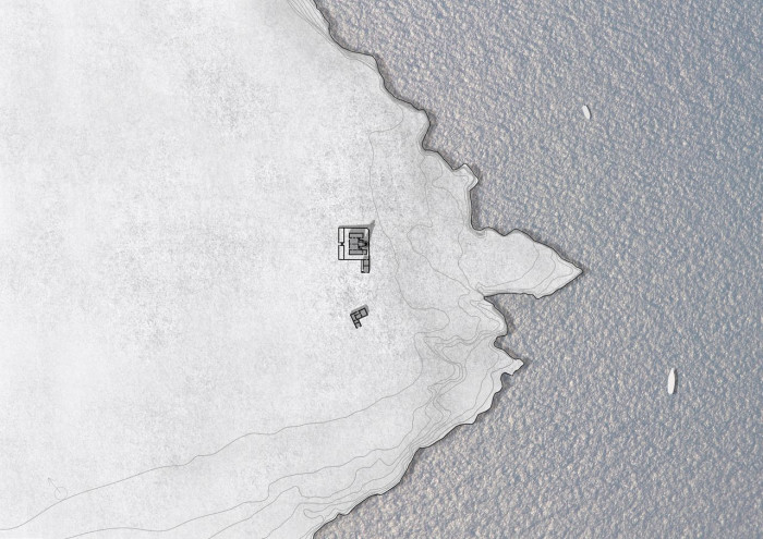 Eliška Kovaříková, Přestavba majáku na hotel v Syrakusách, Itálie, situace – foto