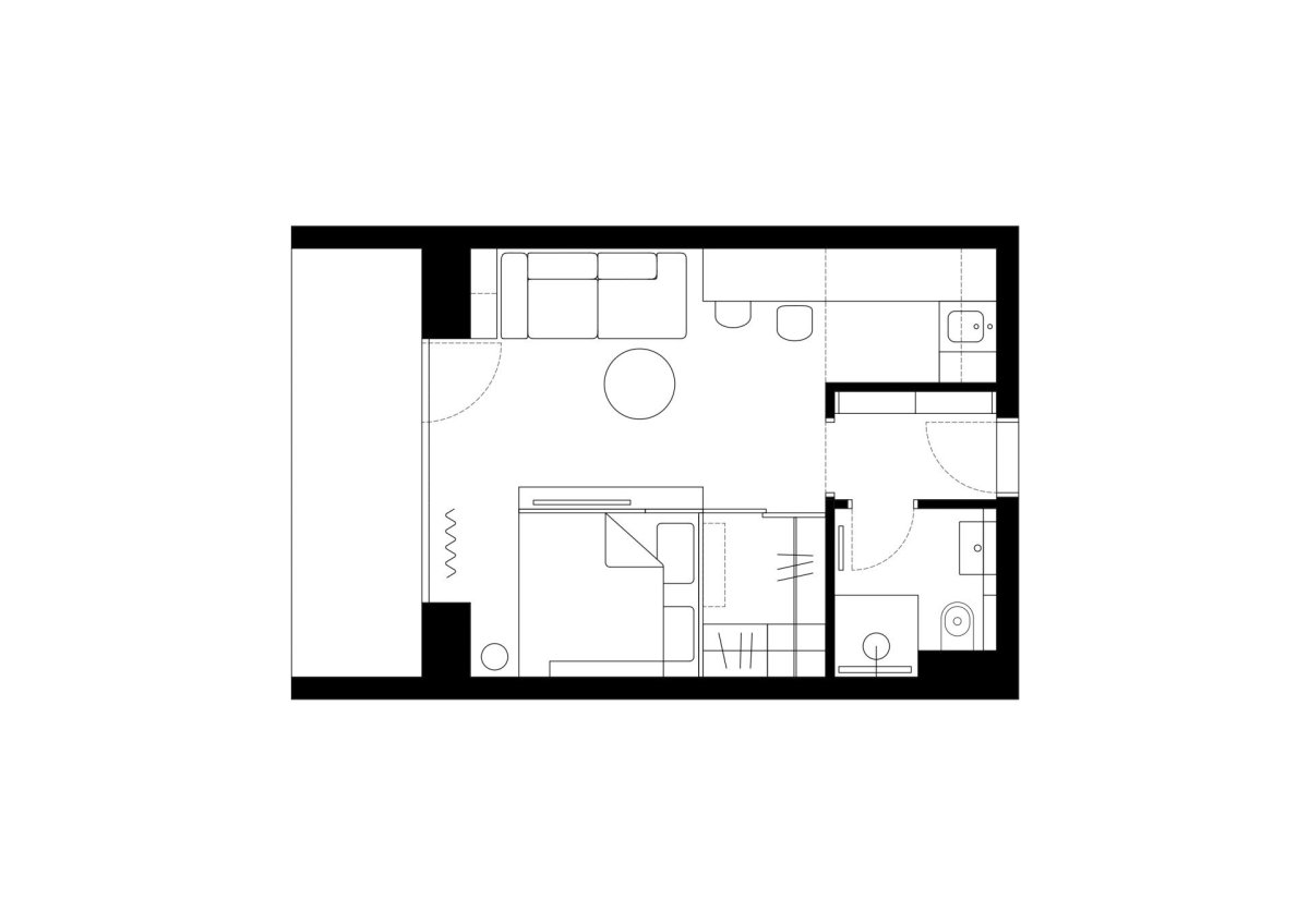 Půdorys (Apartmán v Jizerských horách, MAVA ARCHI)