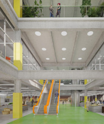 SuperPrior, vítězný návrh. Mezi 47 ateliéry zvítězil tým složený ze studií re:architekti, baukuh z Milána a Ketelbuters a Taverna z Belgie.