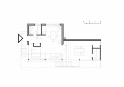 Víkendová chata Brná, Air ateliér/ Aleš Jeřábek, Vítězslav Táborský, půdorys 1NP