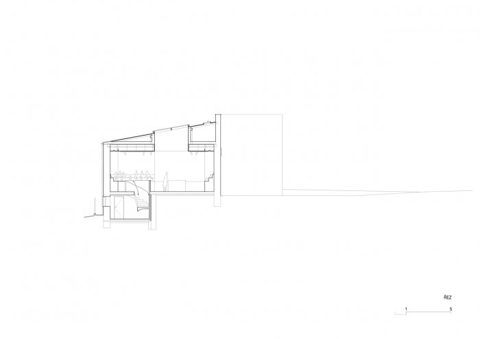 Atelier25, Pavilon skla Klatovy / PASK, řez – foto