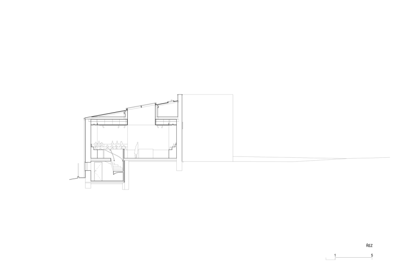 Atelier25, Pavilon skla Klatovy / PASK, řez – foto