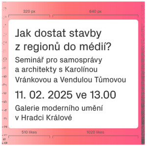 Přijďte na seminář: pro architekty i členy samospráv
