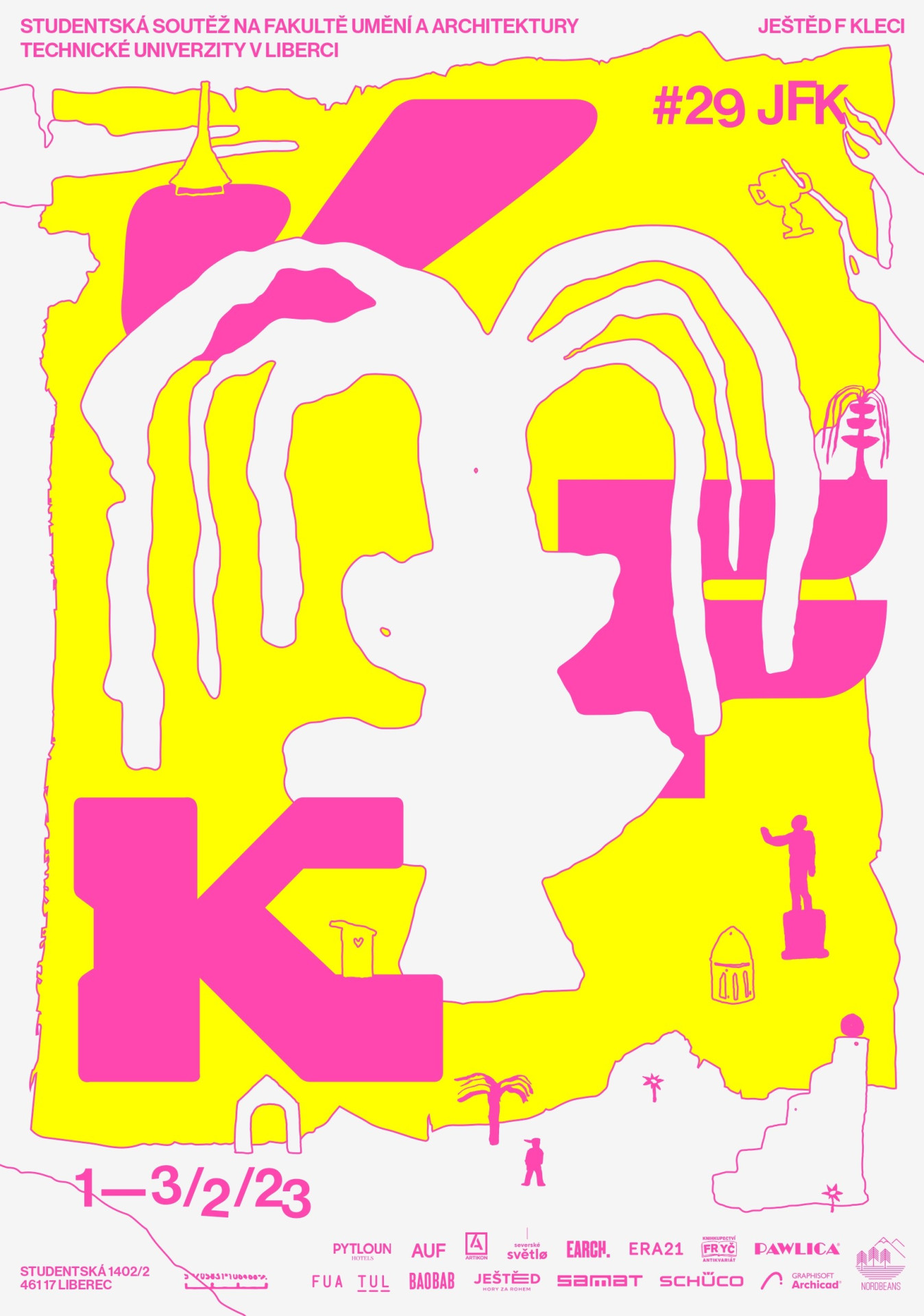 29. ročník studentské soutěže Ještěd f Klec Fakulty umění a architektury Technické univerzity v Liberci proběhne od 1. do 3. února 2023
