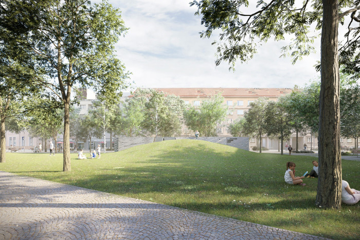 Úprava veřejného prostoru v okolí „Galerie cti“ U Koruny v Hradci Králové od collcoll