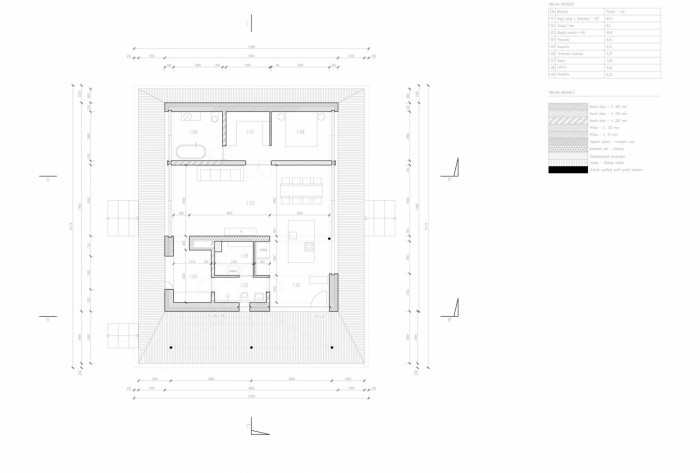 Dům se skleníkem, David Kazický - půdorys 1.N.P.
