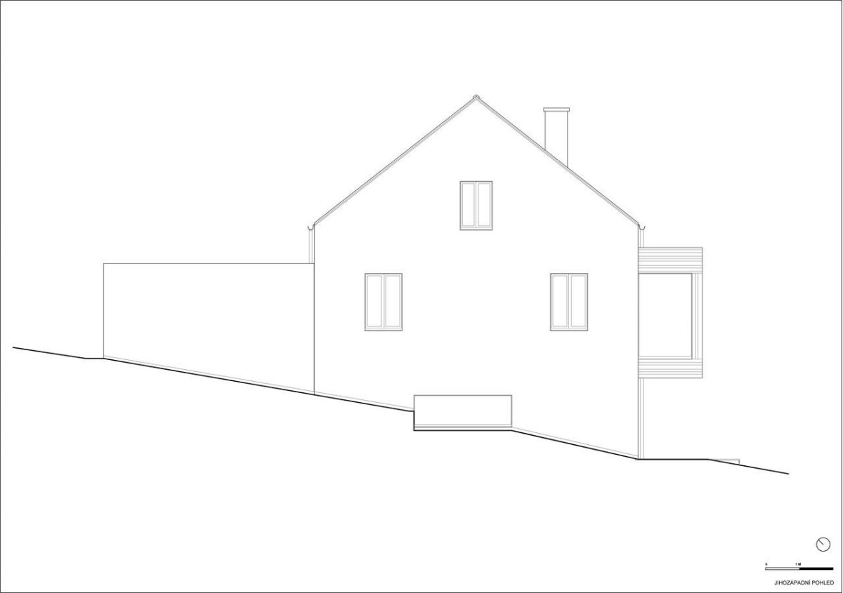 Jaroušek Rochová architekti, RD v Brně-Žebětíně - pohled JZ