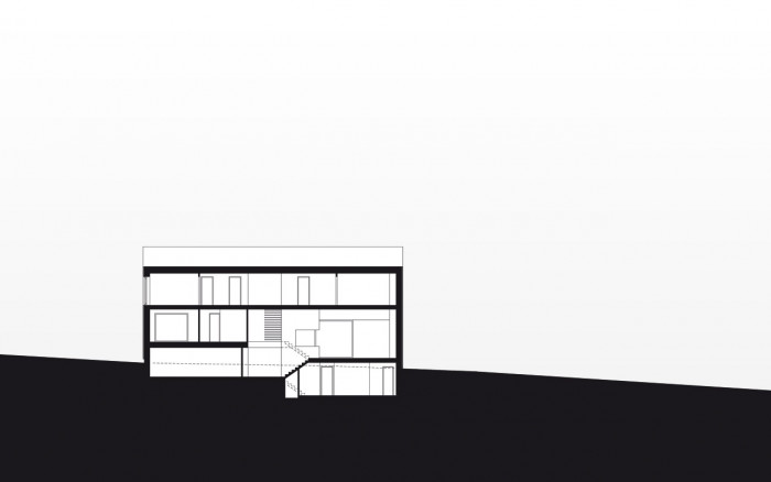 Rodinný dům v Chrustenicích, Refuel works / Zbyněk Ryška, Jan Skoupý, řez