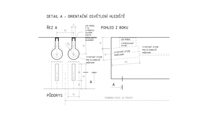 třiarchitekti, Letní scéna AmFík, technické detaily – foto