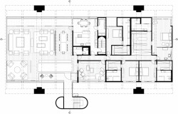 Revitalizace brutalistního domu v Brasílii, Arquitécnika, půdorys přízemí