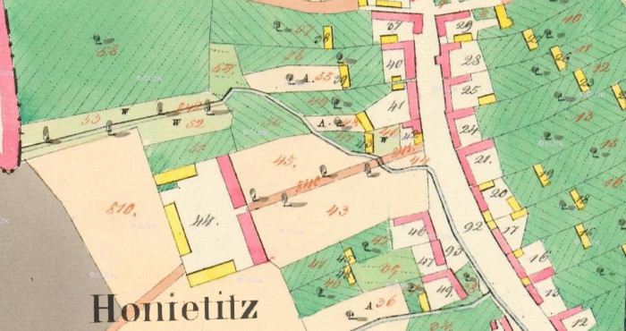 PROKŠ PŘIKRYL ARCHITEKTI, Zázemí biotopu v Honěticích u Kroměříže, situace (1842) – foto