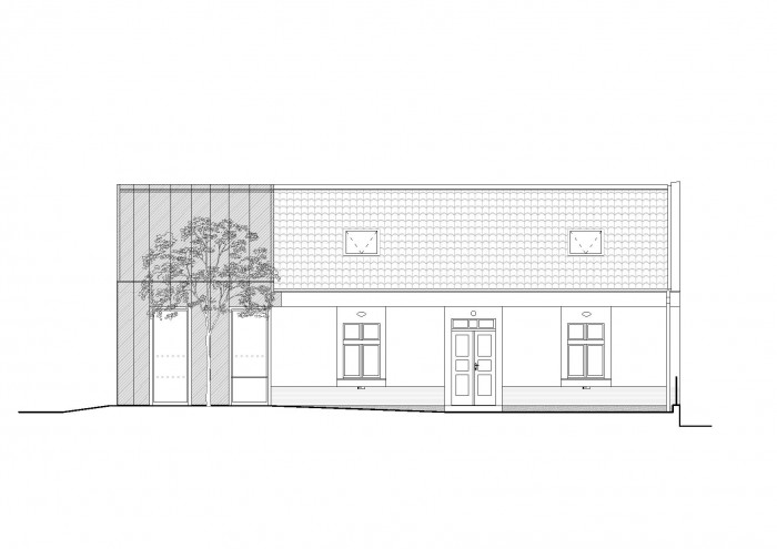 Obecní knihovna ve Statenicích, majo architekti / Jan Jaroš, Martin Poláček, pohled