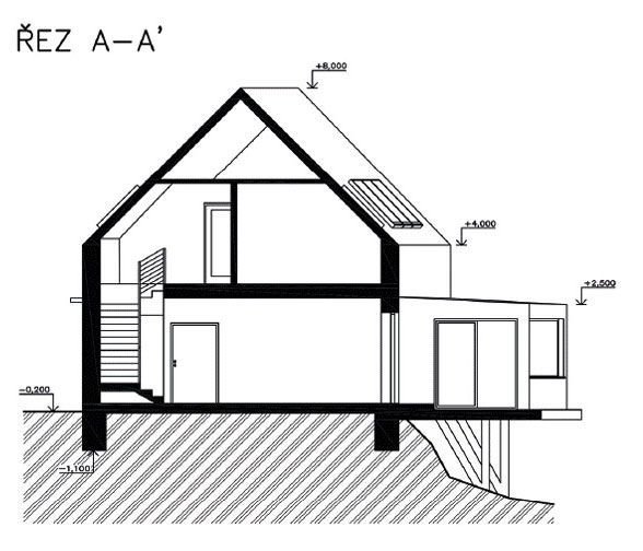Tomáš Klanica, House in the Woods, řez - foto