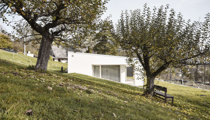 Rodinný dům na svažitém pozemku s výhledem na celé Vrchlabí měl být především pohodlný pro život a nenápadný pro krajinu