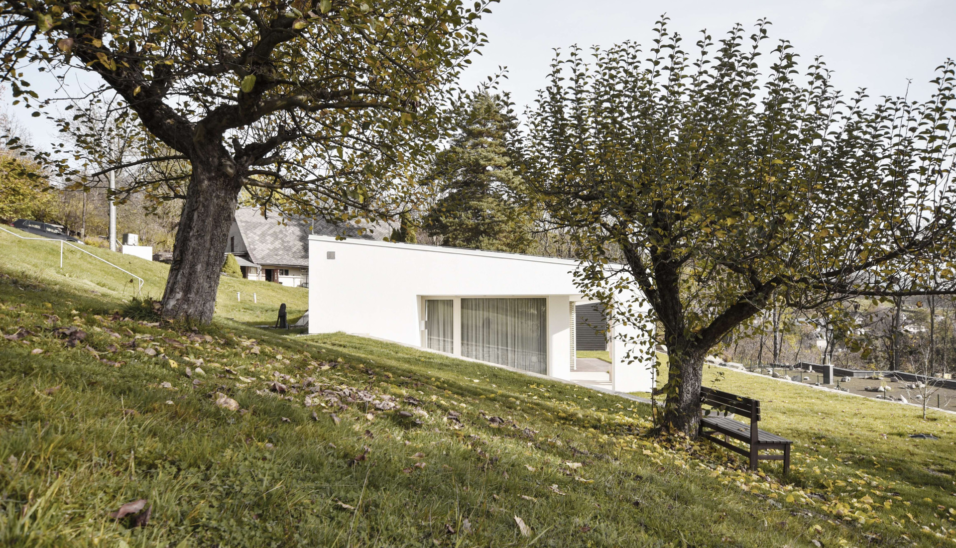 Rodinný dům na svažitém pozemku s výhledem na celé Vrchlabí měl být především pohodlný pro život a nenápadný pro krajinu