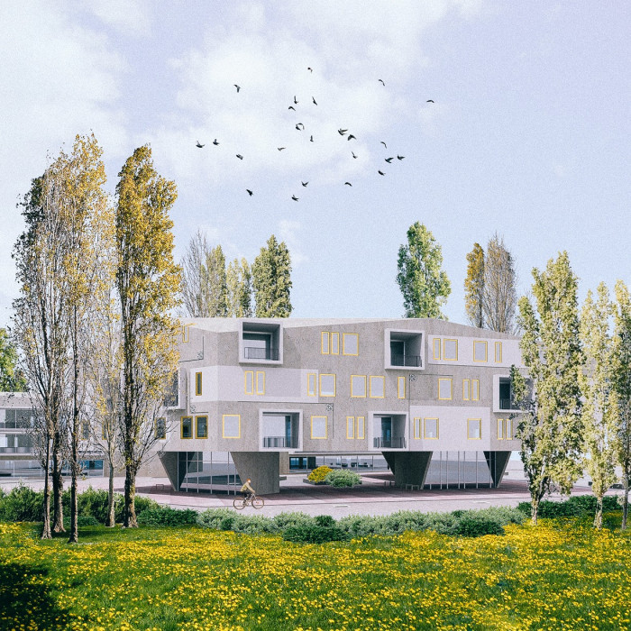 Studie bytových domů Sokolov, vizualizace, Petr Tuček, object-e